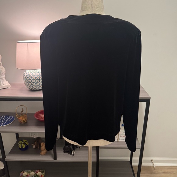 Signature by Jerell Black Velvet Button Cardigan – Size L |Classic Evening Layer - Picture 6 of 10
